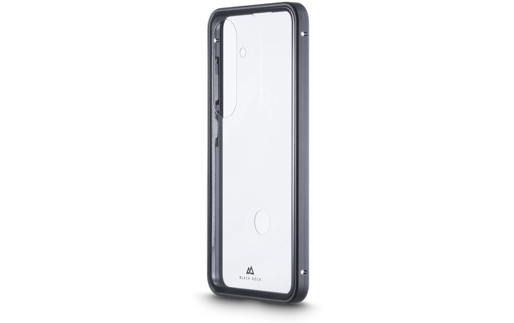 Black Rock Cover 360° Glas Rückcover – für Samsung Galaxy S26, Aluminium+Glas+PC, schwarz/transparent