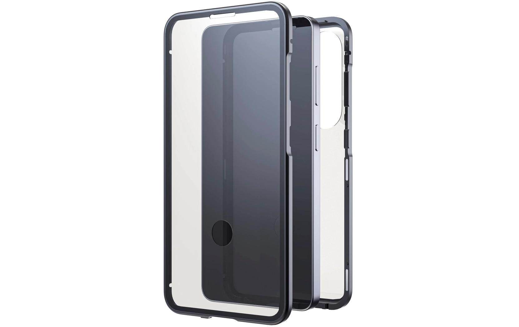 Black Rock Cover 360° Glas Rückcover – für Samsung Galaxy S26, Aluminium+Glas+PC, schwarz/transparent