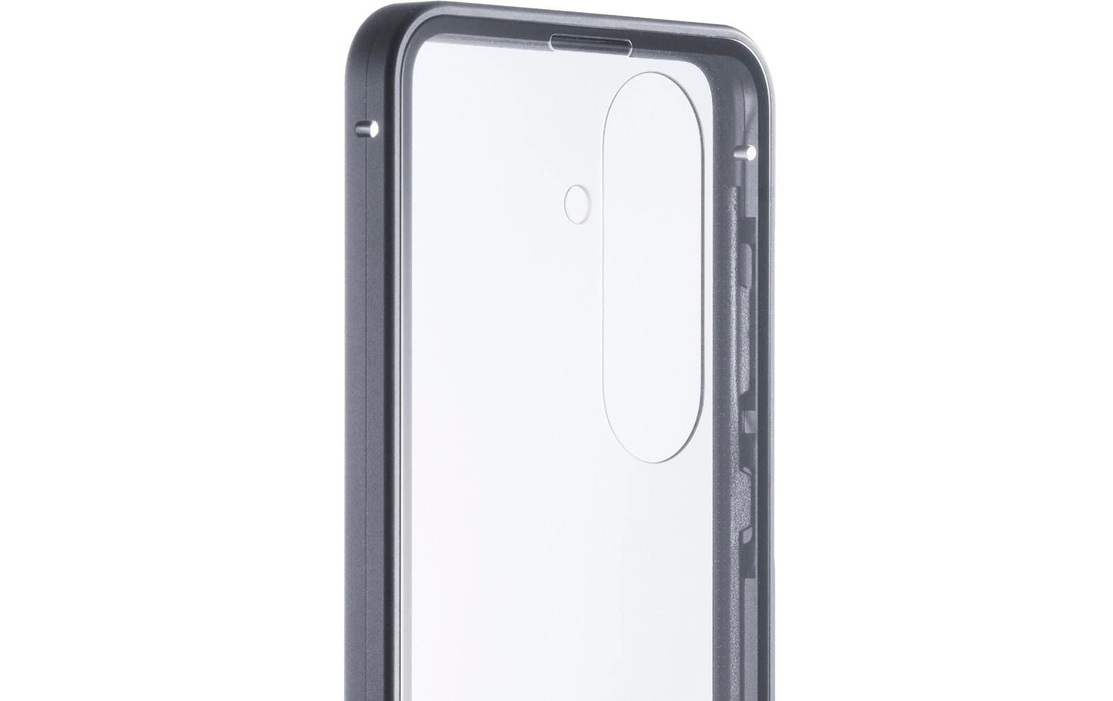 Black Rock Cover 360° Glas Rückcover – für Samsung Galaxy S26, Aluminium+Glas+PC, schwarz/transparent