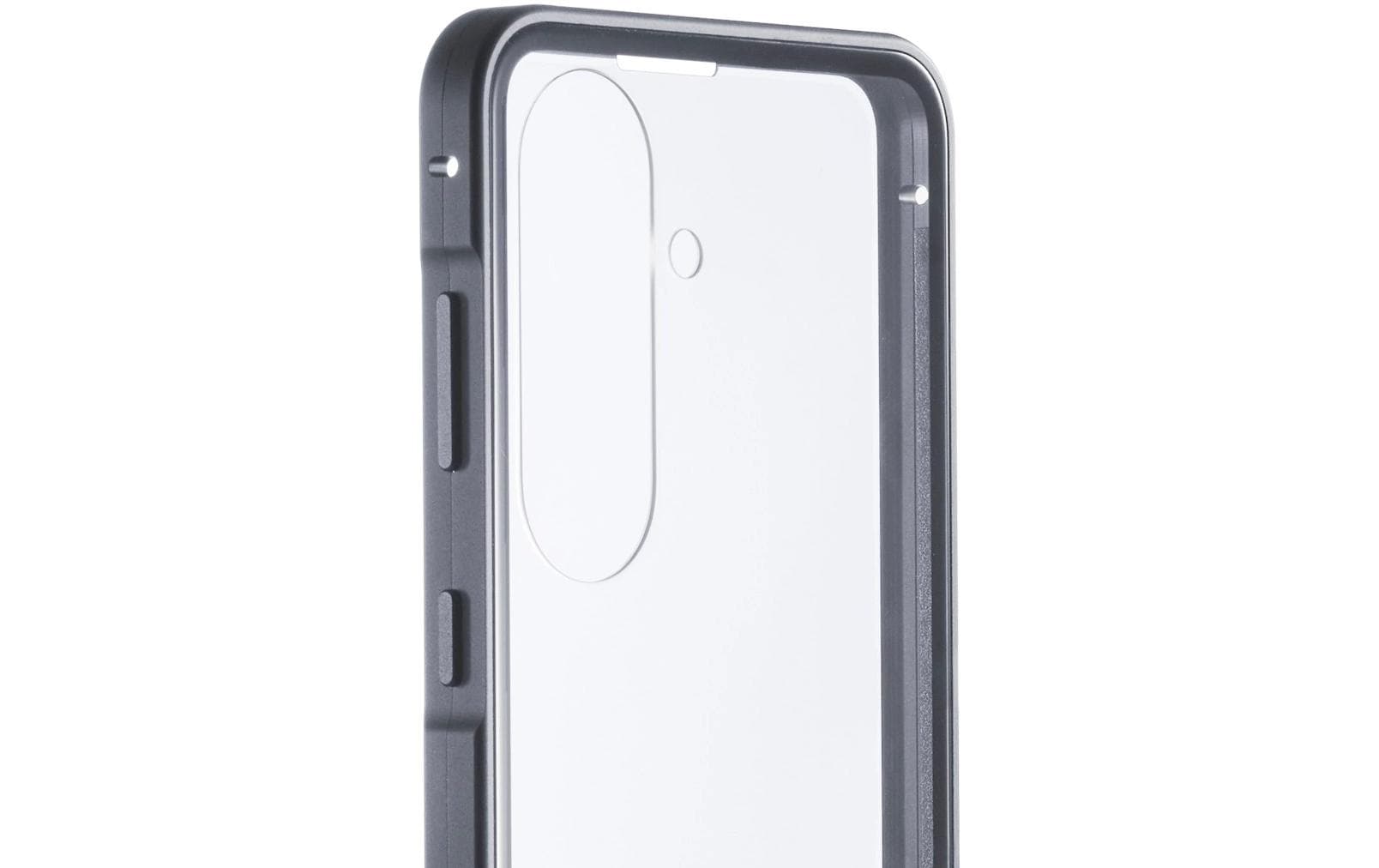 Black Rock Cover 360° Glas Rückcover – für Samsung Galaxy S26, Aluminium+Glas+PC, schwarz/transparent