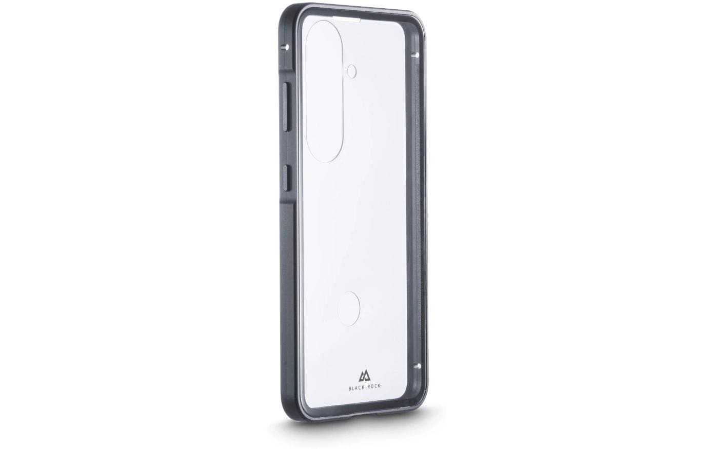 Black Rock Cover 360° Glas Rückcover – für Samsung Galaxy S26, Aluminium+Glas+PC, schwarz/transparent
