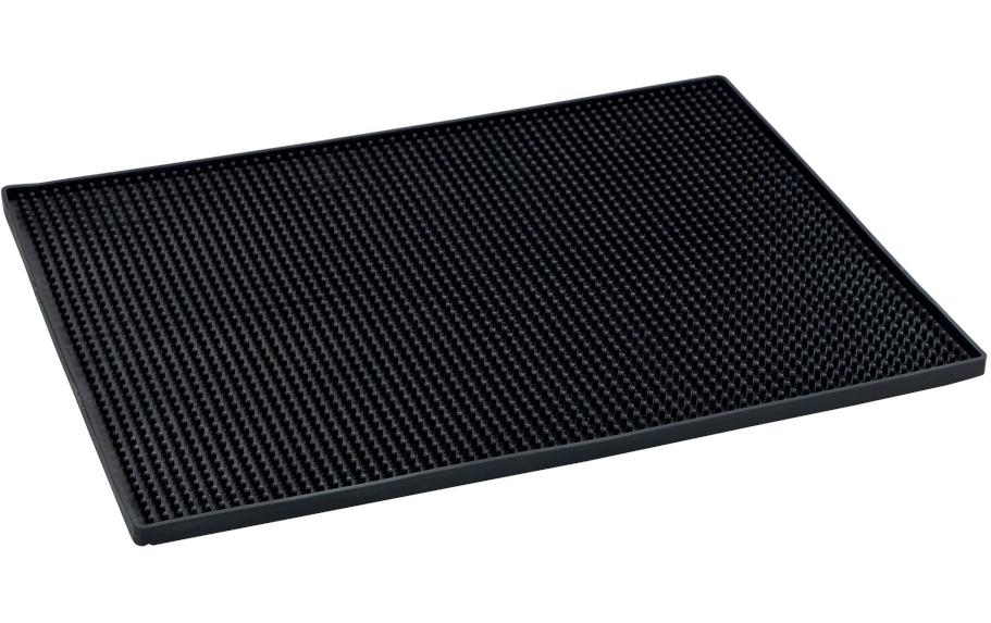 Wenko Abtropfmatte 40 × 30 × 1 cm, Gummi/Kunststoff, Schwarz