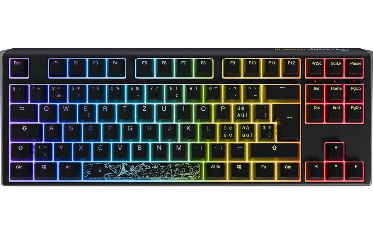 Ducky ONE 3 TKL Classic – TKL-Tastatur – Mechanisch (Cherry MX Red), RGB – USB-C – QWERTZ (CH)