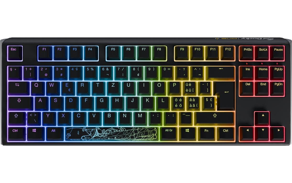 Ducky ONE 3 TKL Classic – TKL-Tastatur – Mechanisch (Cherry MX Red), RGB – USB-C – QWERTZ (CH)