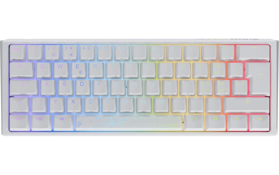 Ducky ONE 3 Mini Classic – Mini Tastatur – Mechanisch, RGB – Verkabelt – USB-C – QWERTZ (CH) – Weiss