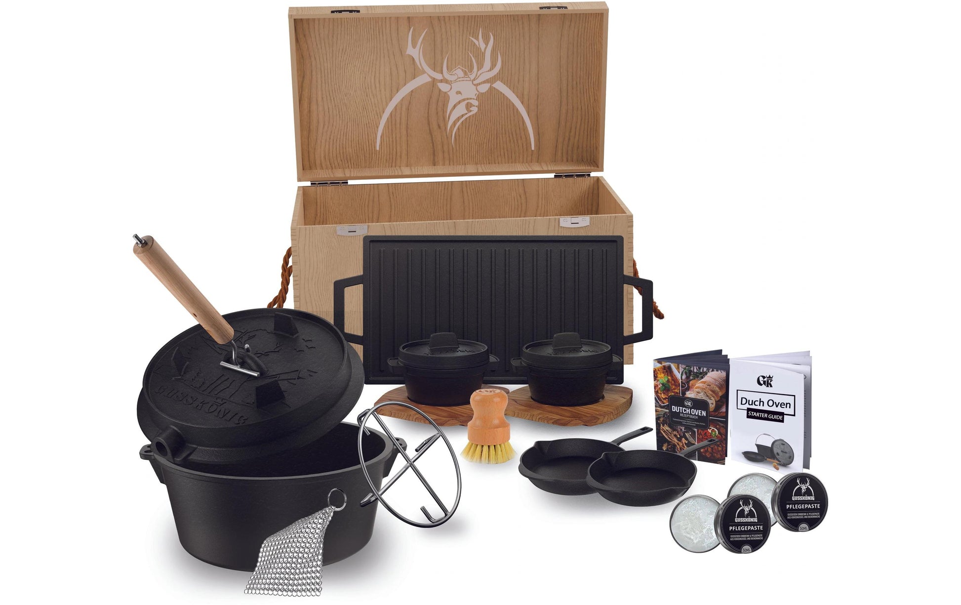 Gusskoenig Fondue-Set – Gusseisen, Schwarz