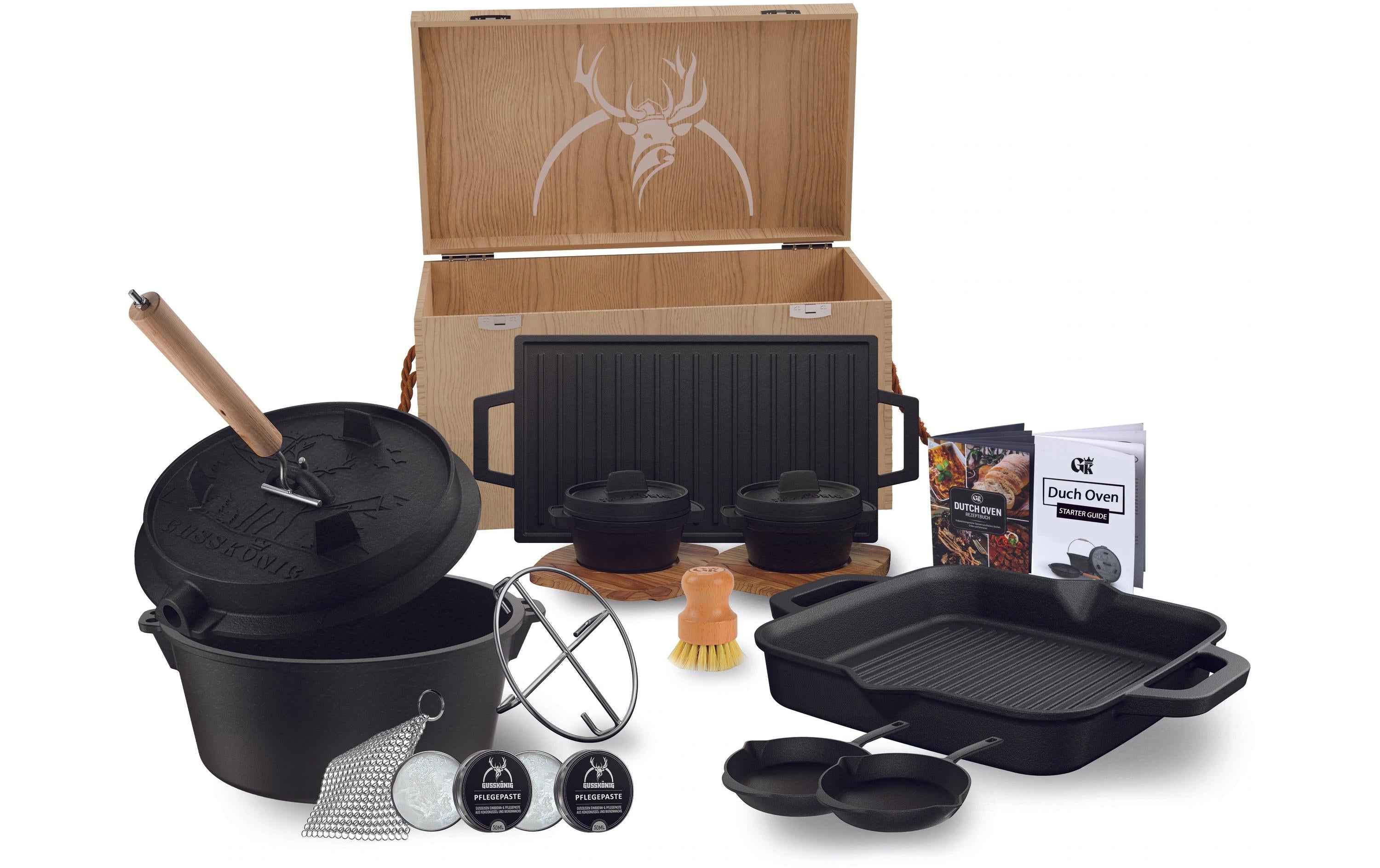 Gusskoenig Fondue-Set – Gusseisen, Schwarz