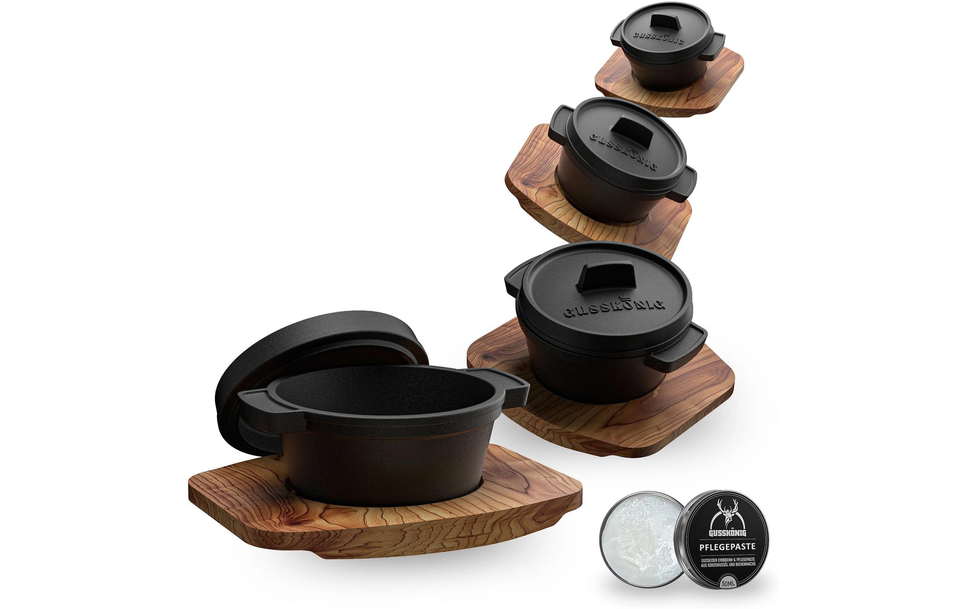 Gusskoenig Kochtopf – 0,3 l, Gusseisen, Schwarz