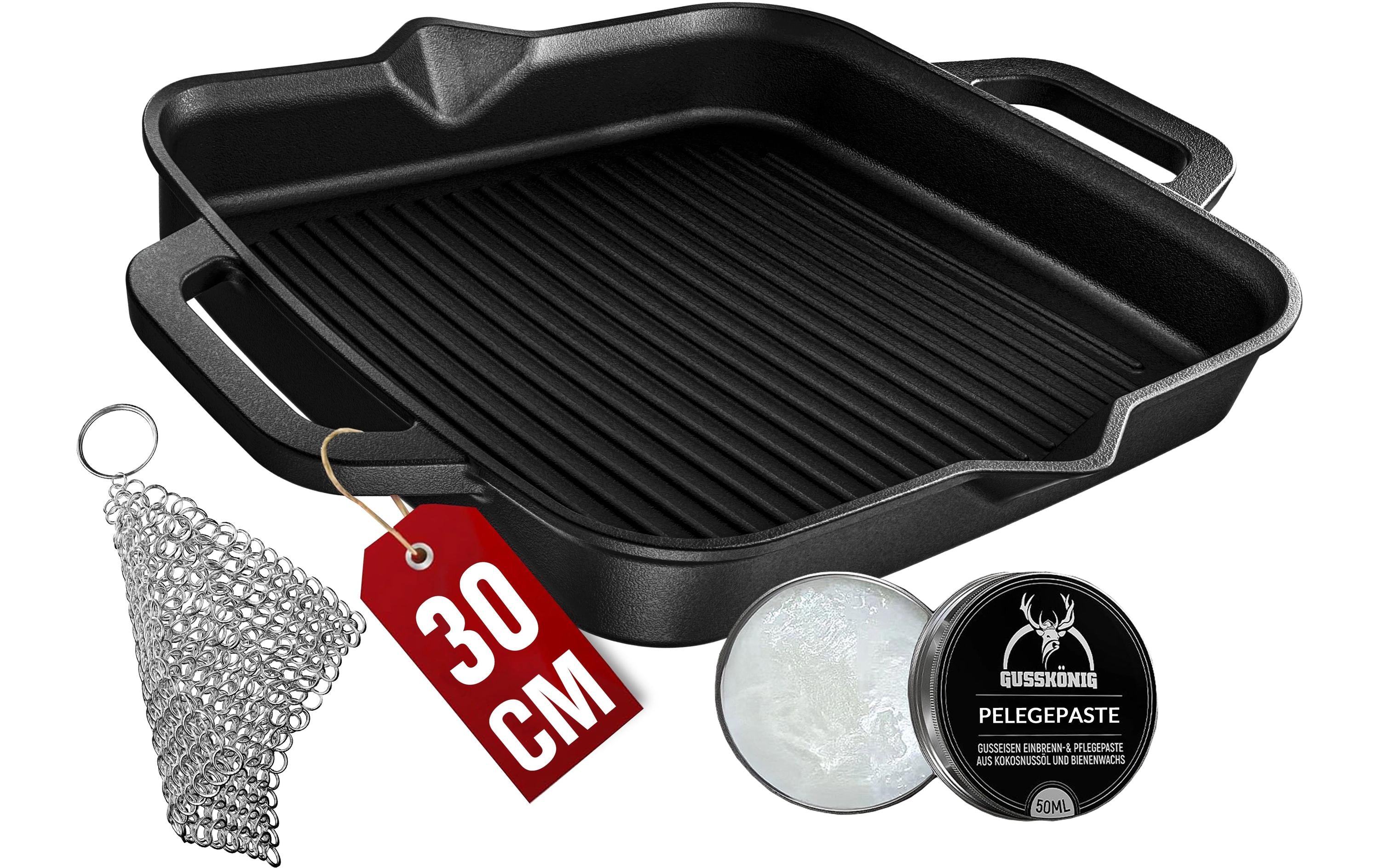 Gusskoenig Fonduepfanne – Ø 30 cm, Gusseisen, Schwarz