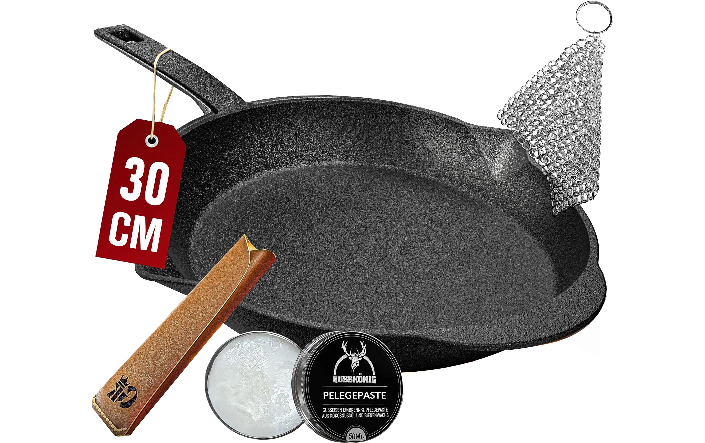 Gusskoenig Fonduepfanne – Ø 30 cm, Gusseisen, Schwarz