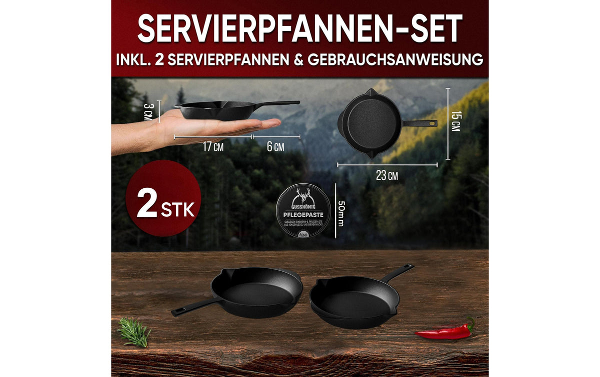 Gusskoenig Fondue-Set – Gusseisen, Schwarz