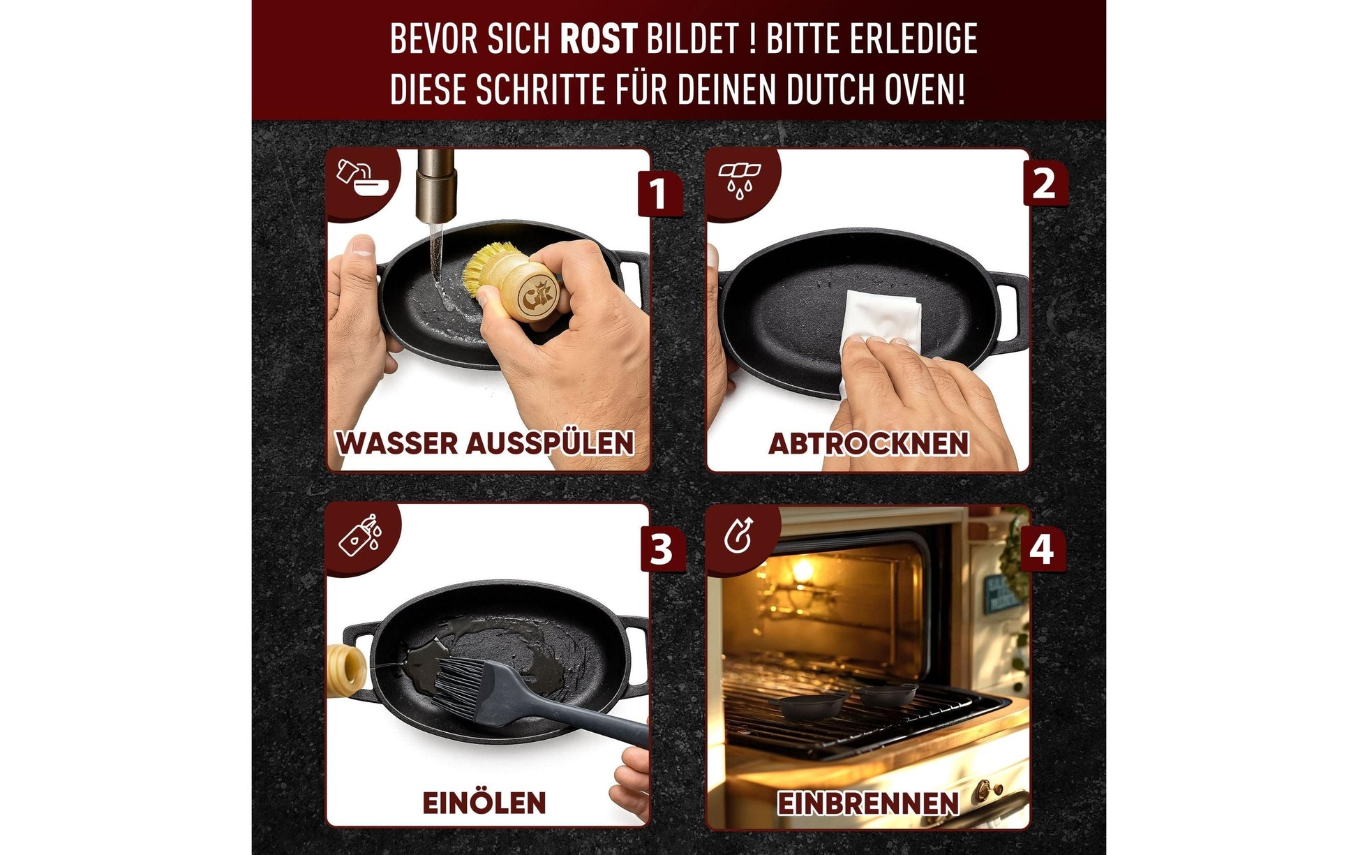 Gusskoenig Fonduepfanne – Gusseisen, Schwarz