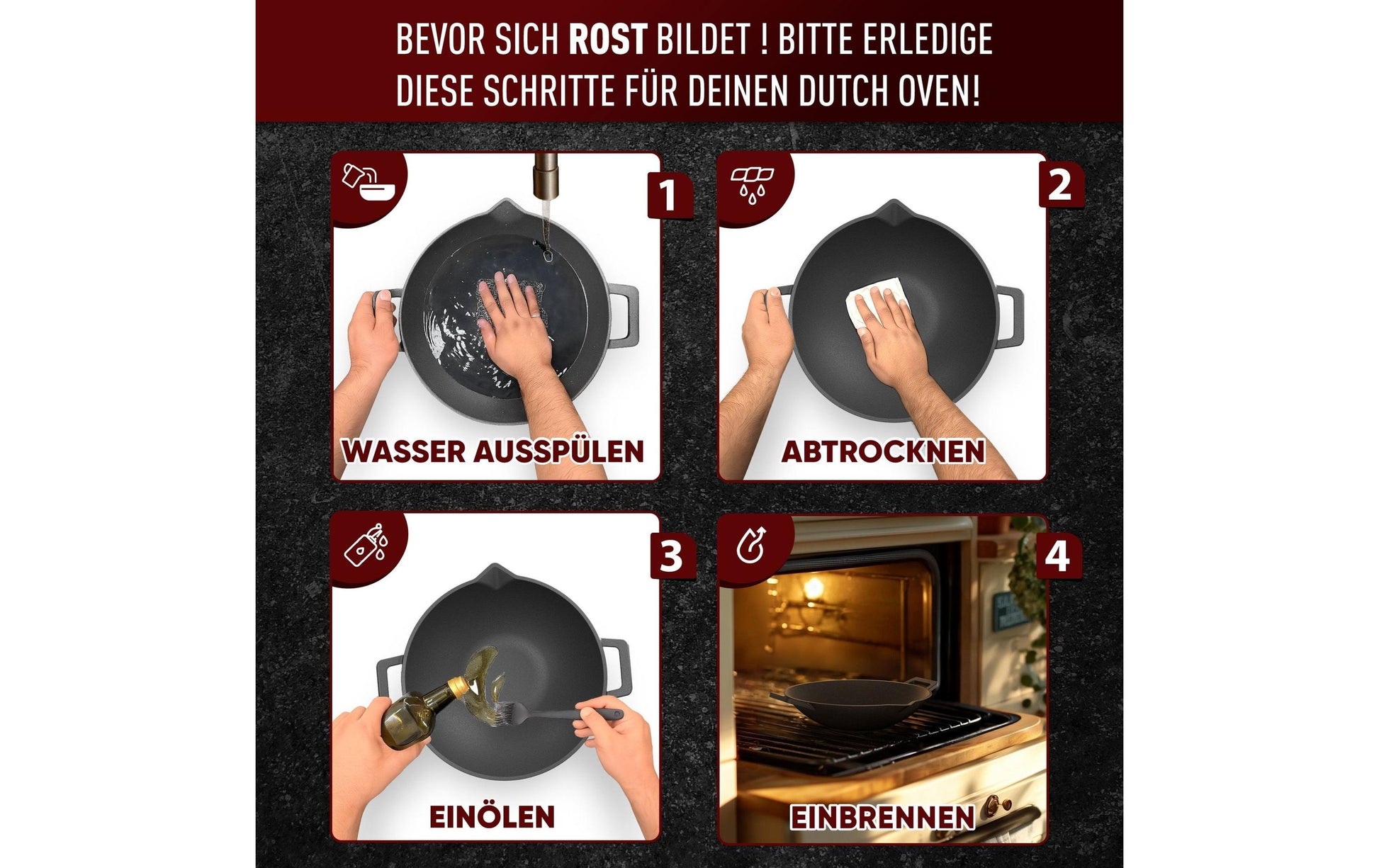 Gusskoenig Ø 36 cm, Gusseisen, Schwarz
