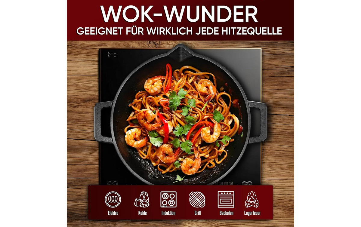 Gusskoenig Fonduepfanne – Ø 36 cm, Gusseisen, Schwarz