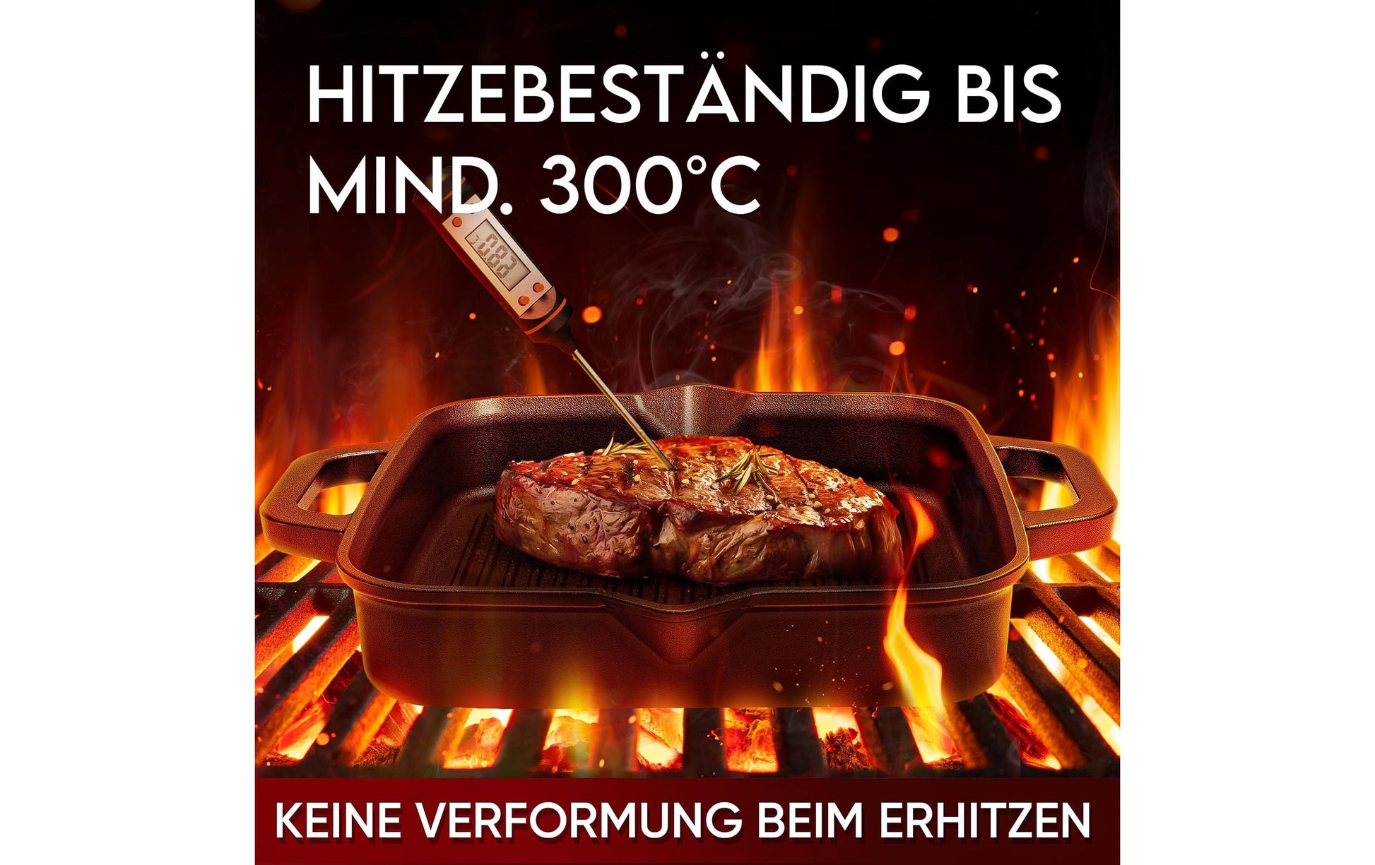 Gusskoenig Fonduepfanne – Ø 30 cm, Gusseisen, Schwarz