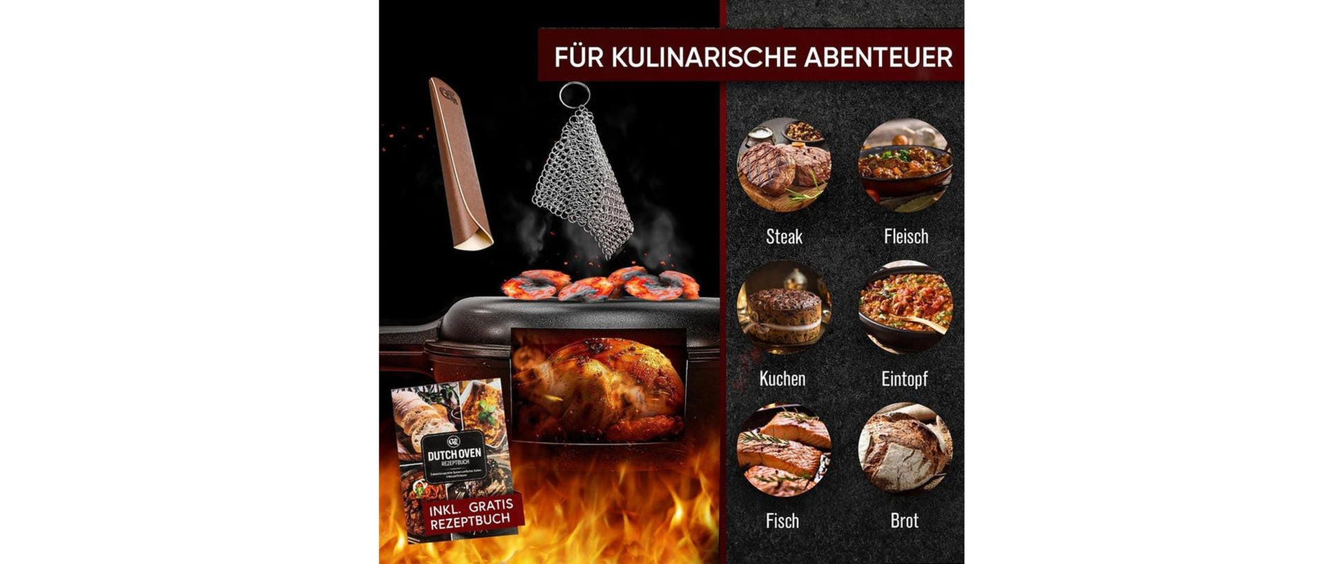 Gusskoenig Kochtopf – 3 L, Gusseisen, Schwarz