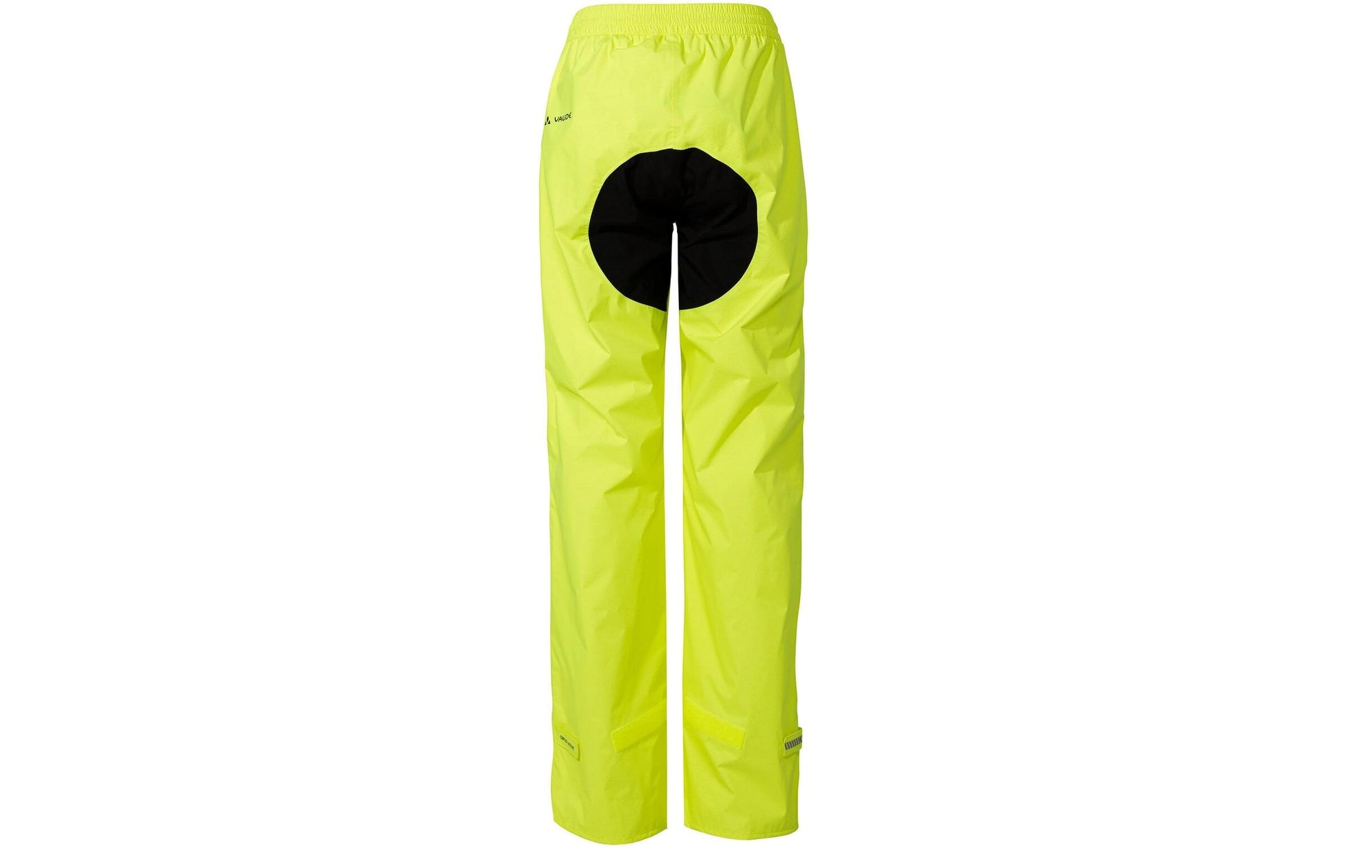 Vaude Drop II Veloregenhose – 36 – Neongelb, Polyester (recycelt), Grüner Knopf