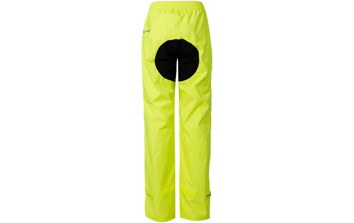 Vaude Veloregenhose, Drop II – Gr. 44 – Neongelb, Polyester (recycelt), PU-beschichtet, Damen
