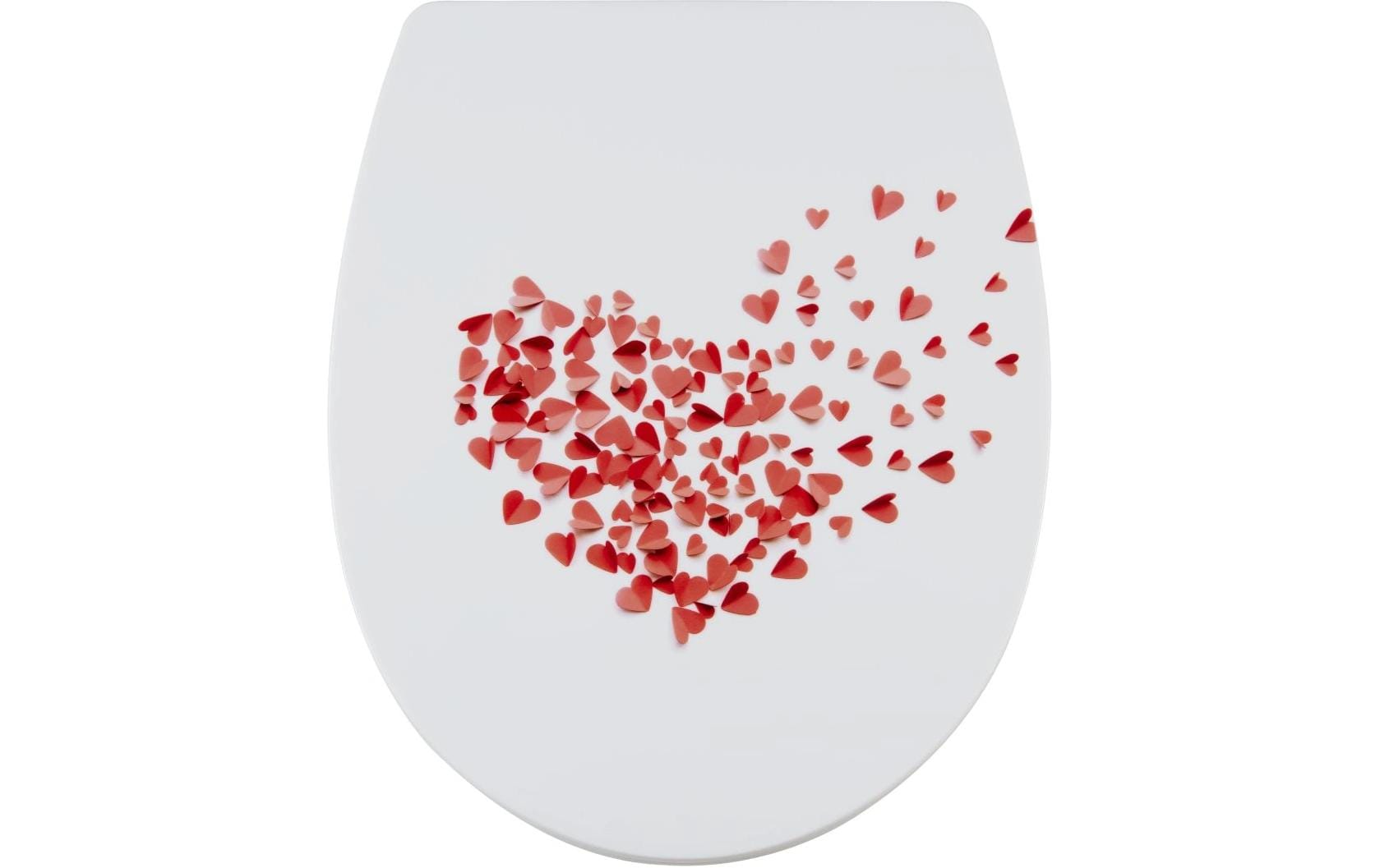 Diaqua Arles Lovefall – WC-Sitz – Duroplast, Rot, Weiss, 36,3 × 45,5 cm