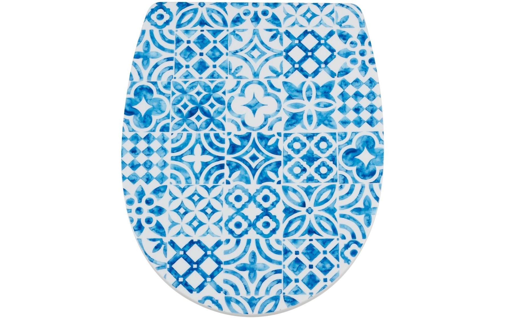 Diaqua WC-Sitz – Duroplast, Blau, Weiss, 36,6 × 45,5 cm