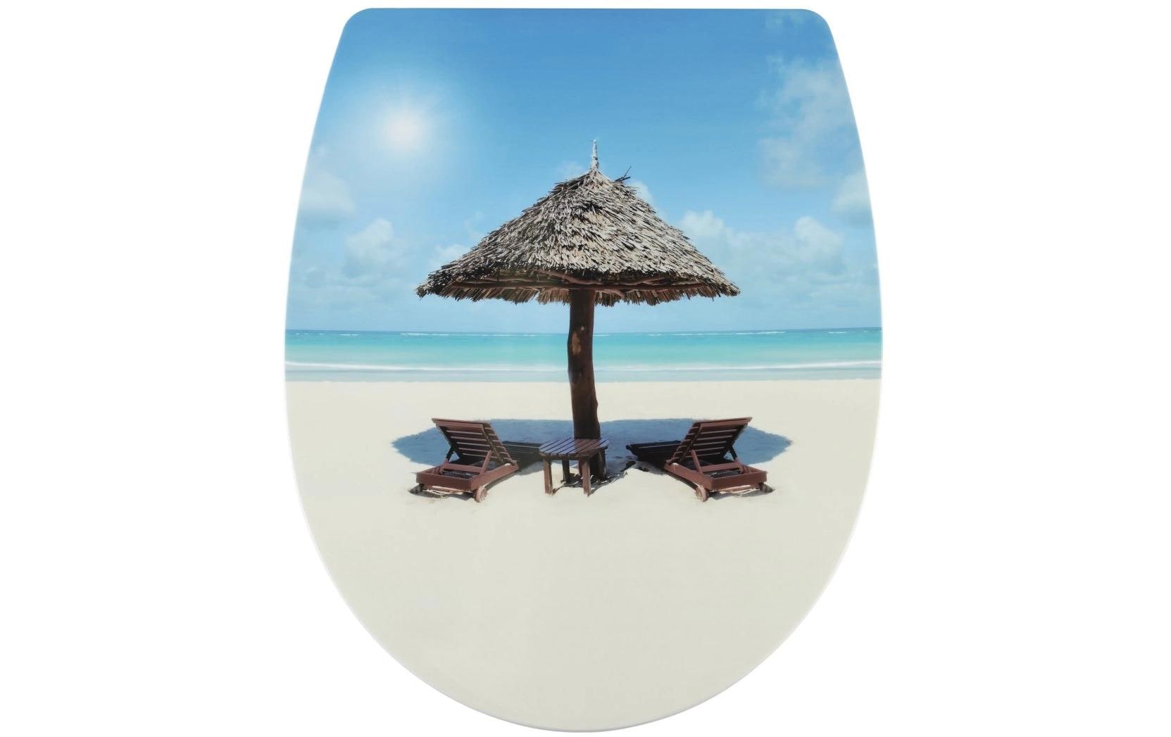 Diaqua Arles Beachlife – WC-Sitz – Duroplast, Blau, Weiss, 36,3 × 44,8 cm