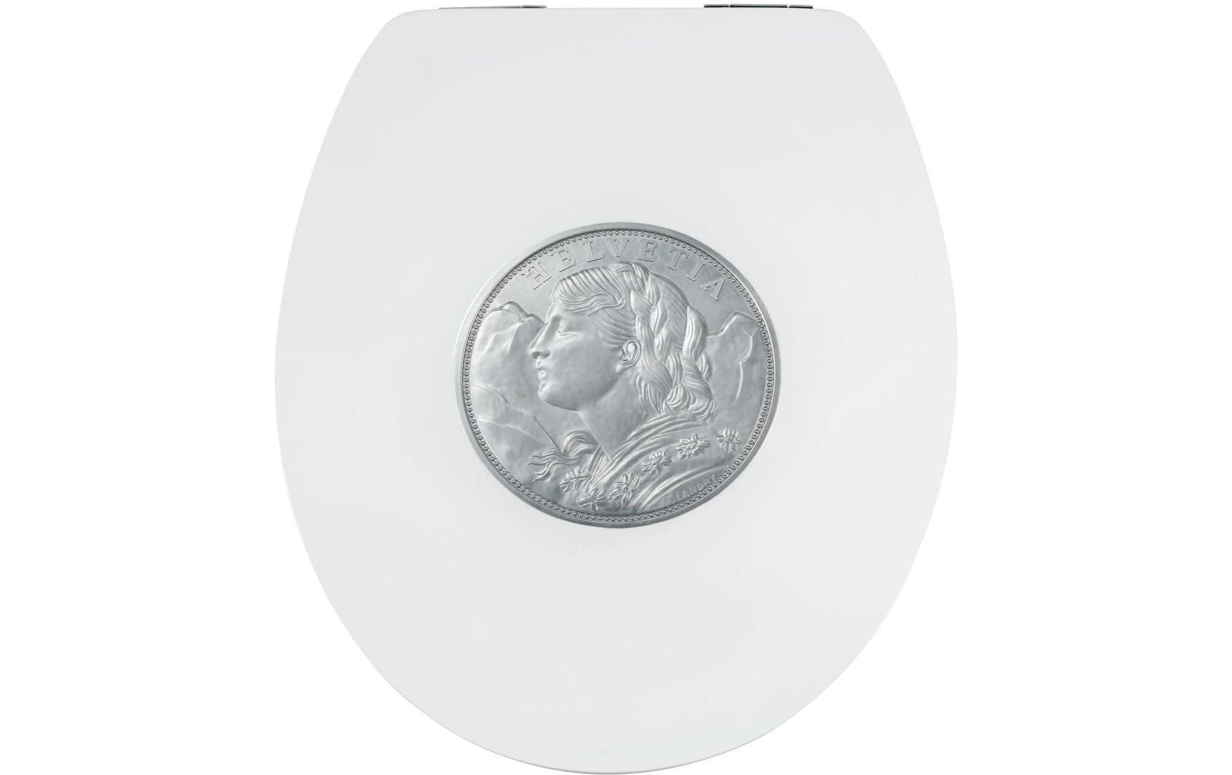 Diaqua WC-Sitz – Kunststoff, MDF, Weiss, 37,8 × 44,6 cm