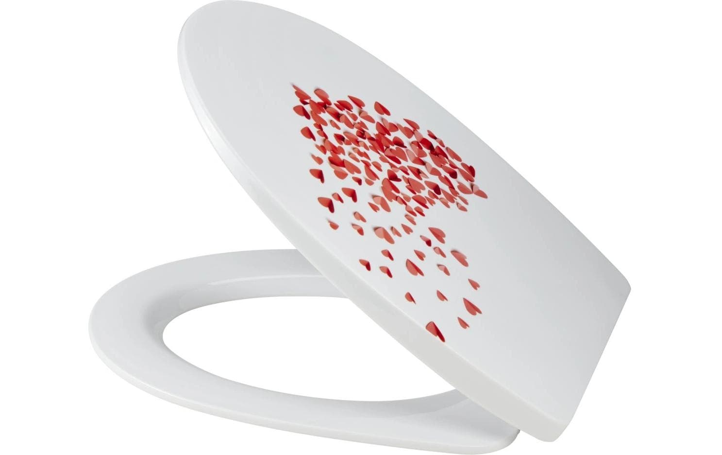 Diaqua Arles Lovefall – WC-Sitz – Duroplast, Rot, Weiss, 36,3 × 45,5 cm