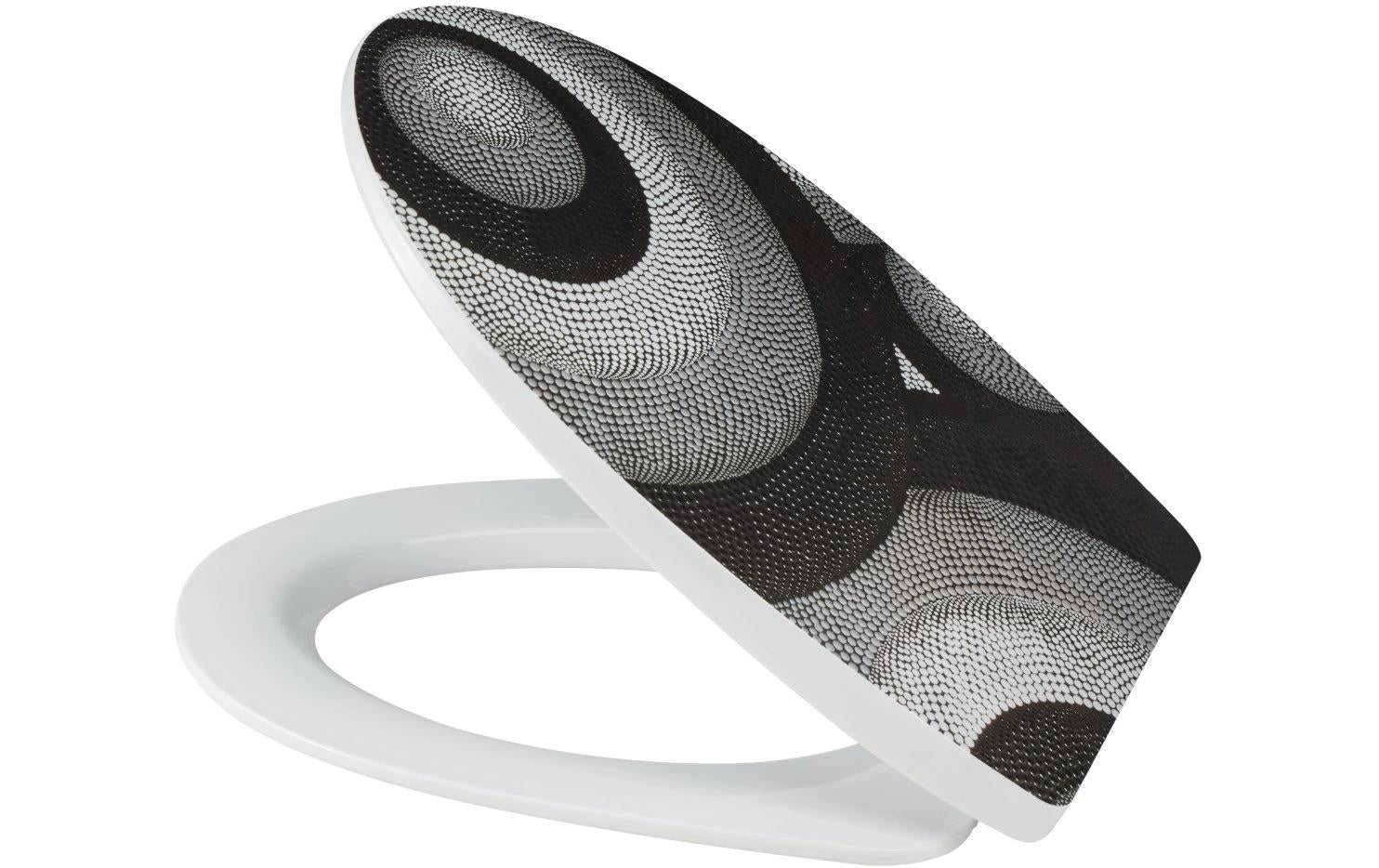 Diaqua Arles Twist – WC-Sitz – Duroplast, grau, schwarz, 38 × 46 cm