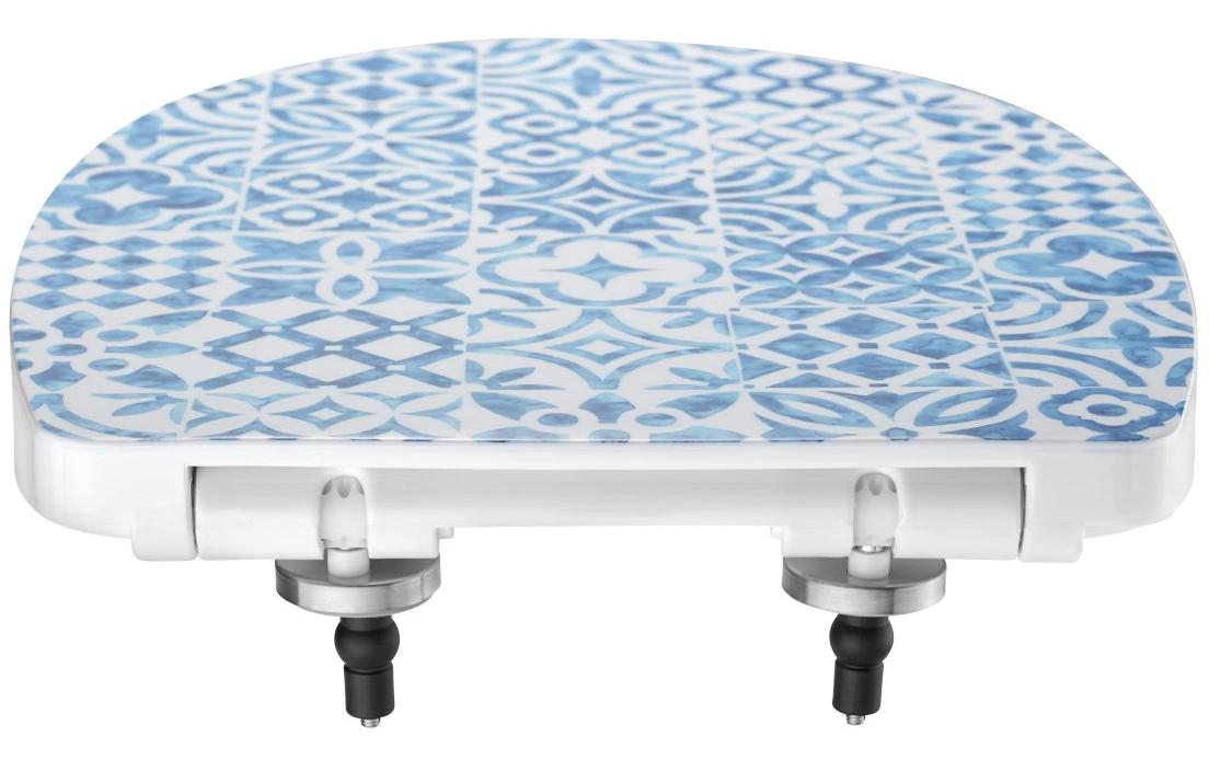 Diaqua WC-Sitz – Duroplast, Blau, Weiss, 36,6 × 45,5 cm