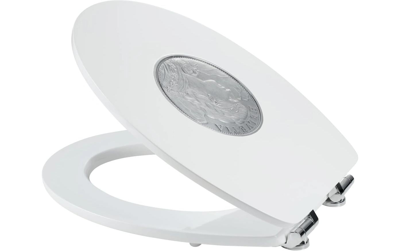 Diaqua WC-Sitz – Kunststoff, MDF, Weiss, 37,8 × 44,6 cm