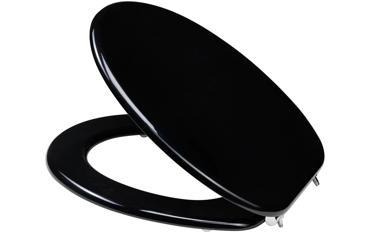 Diaqua Bilbao – WC-Sitz – Kunststoff, MDF, schwarz, 37,1 × 45,9 cm