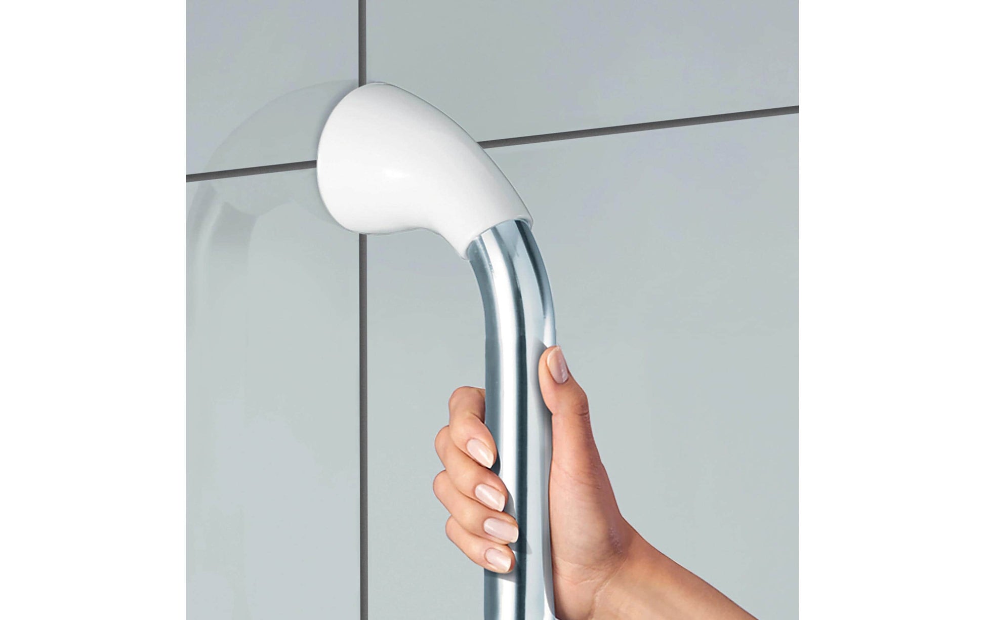 Spirella Wannengriff KOMFORT & SICHERHEIT PRO – 80 cm, Ø3,2 cm, Stahl, Wandmontiert (zum Schrauben), Chrom