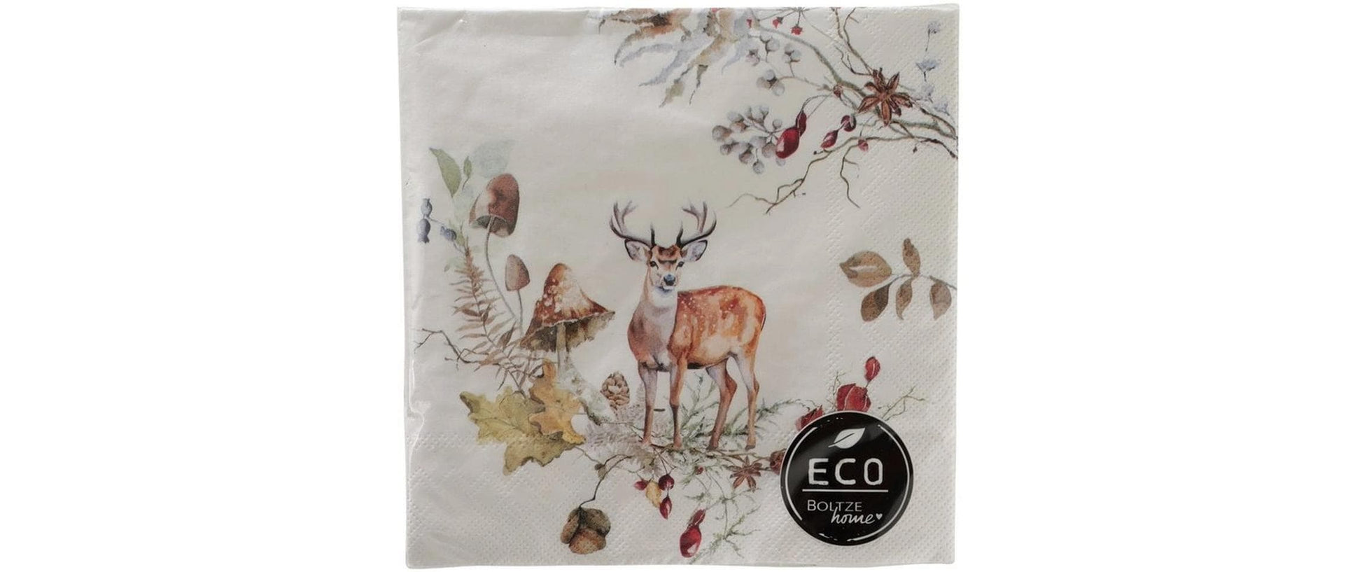 Boltze Servietten Waldtiere – 16,5 × 16,5 cm, 3-lagig – 20 Stück