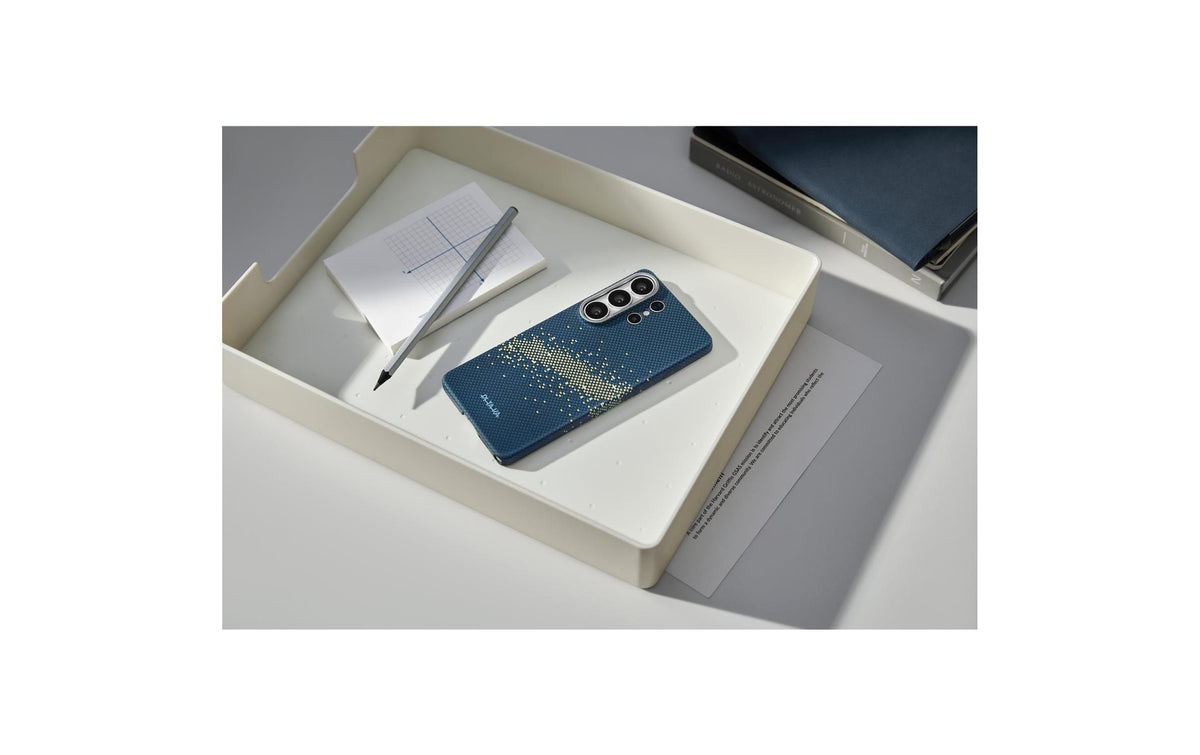 Pitaka Backcover – für Samsung Galaxy S26 Ultra, MagSafe, Aramid, Blau, kratzfest