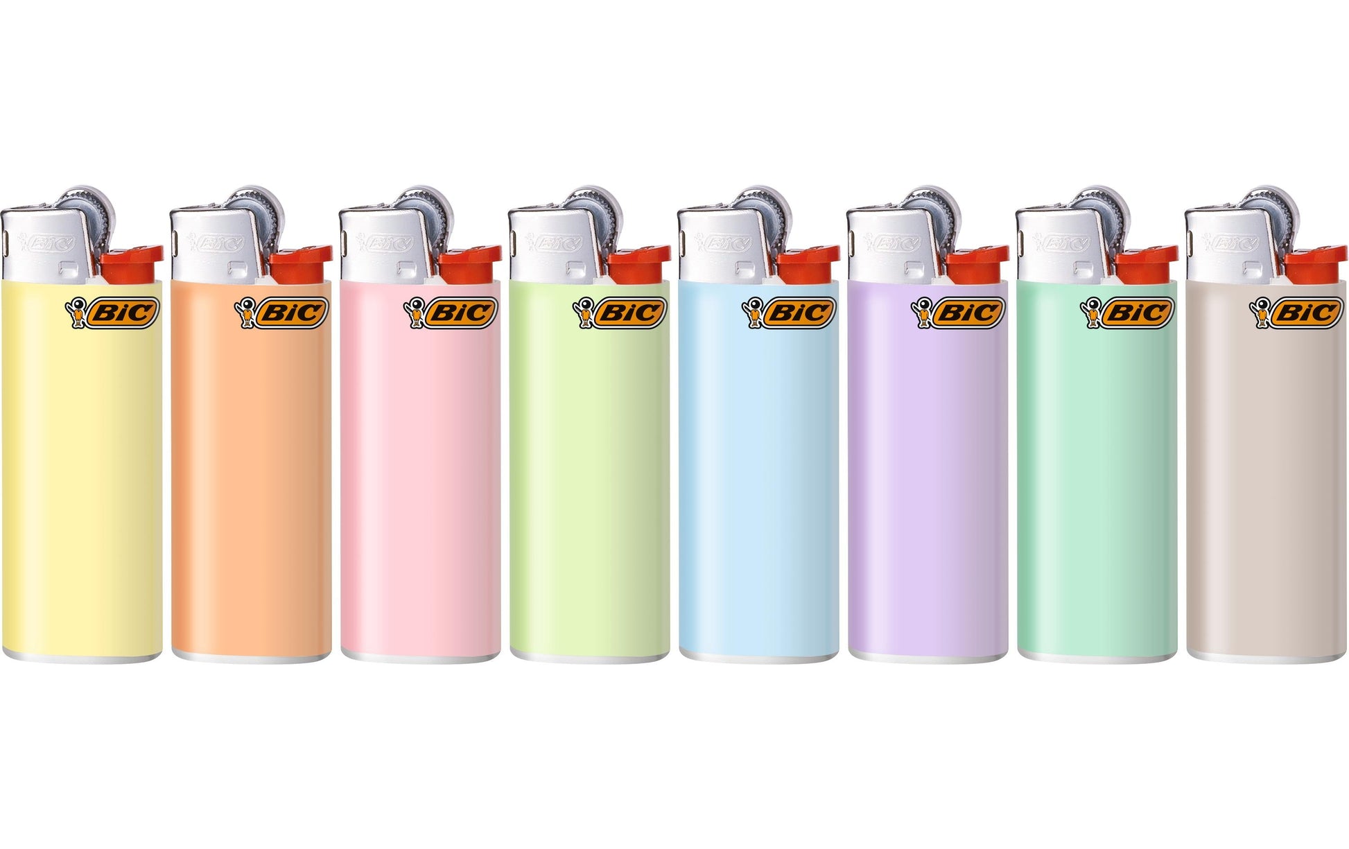 BIC Feuerzeug Mini J25 Pastel – 120×75 mm – assortiert – Kunststoff
