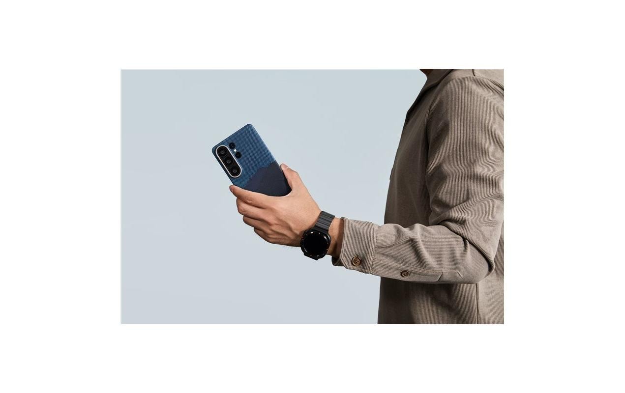 Pitaka Aaron Button Edge Backcover – für Samsung Galaxy S26 Ultra, MagSafe, Aramid, Dunkelblau