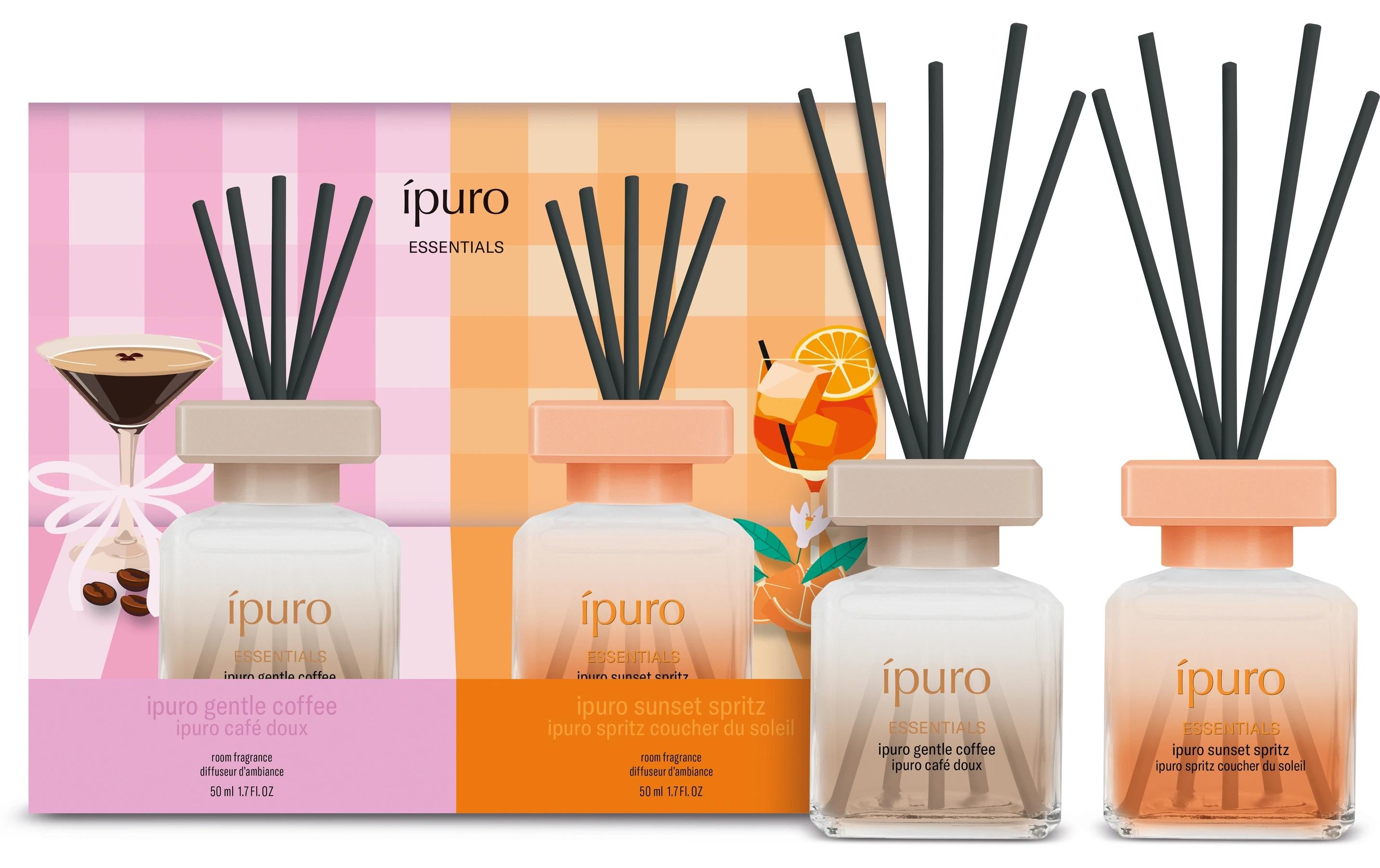 Ipuro Gentle Coffee & Sunset Spritz – Duftöl-Set, 2 × 50 ml