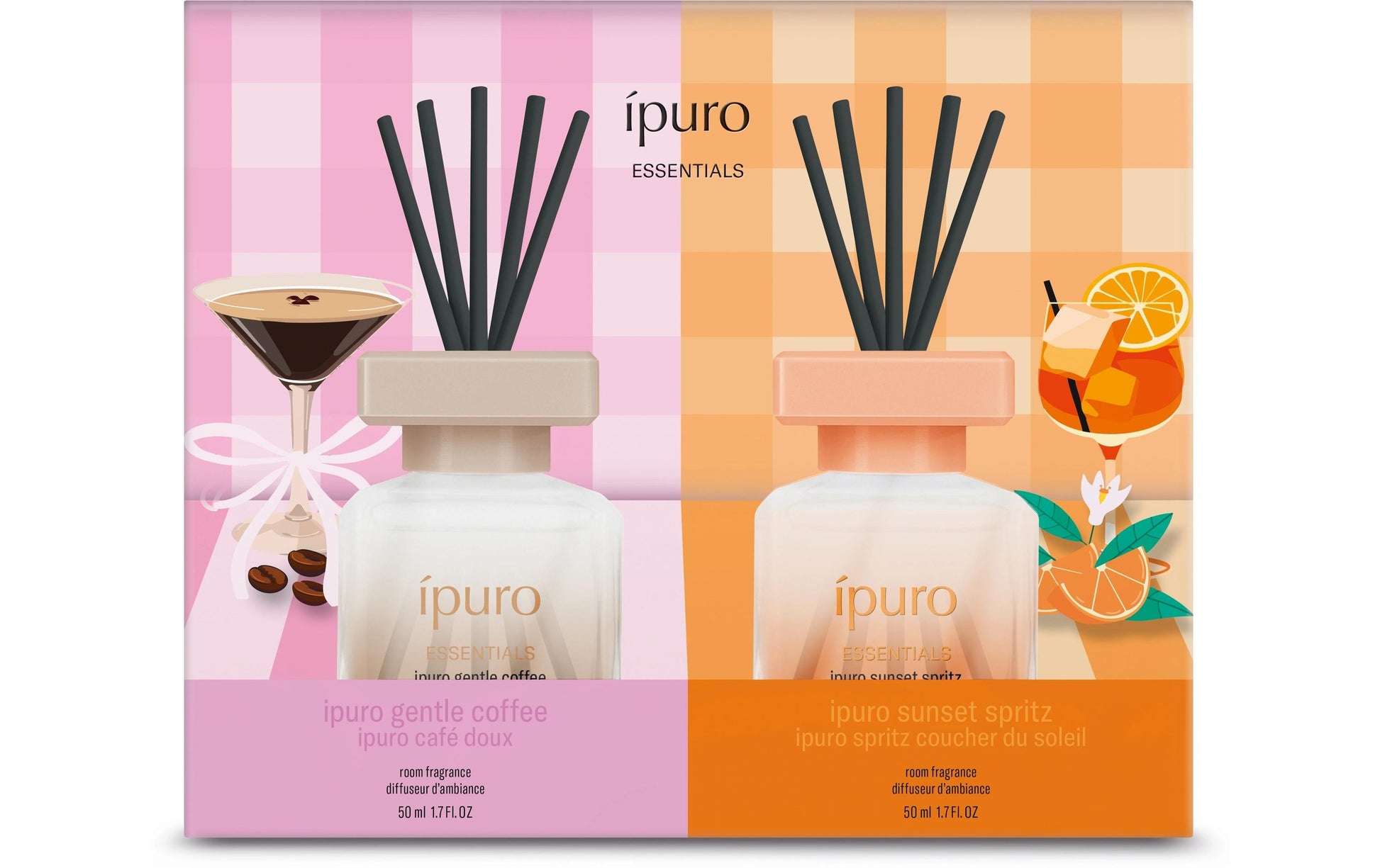Ipuro Gentle Coffee & Sunset Spritz – Duftöl-Set, 2 × 50 ml