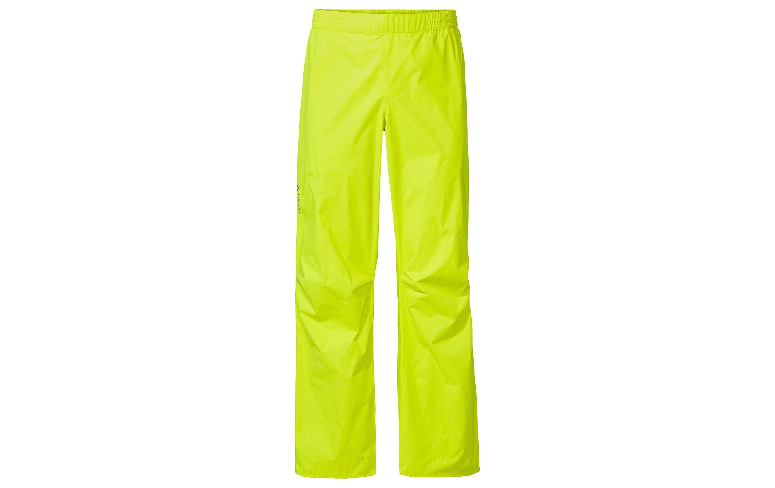 Vaude Herren Veloregenhose Drop II – Neongelb, Grösse L