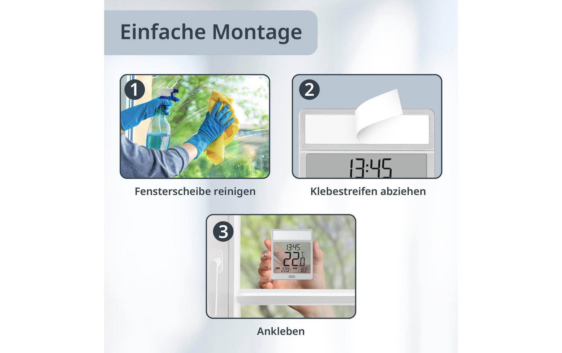 ADE Pantone 877C – Digitalthermometer – Silber