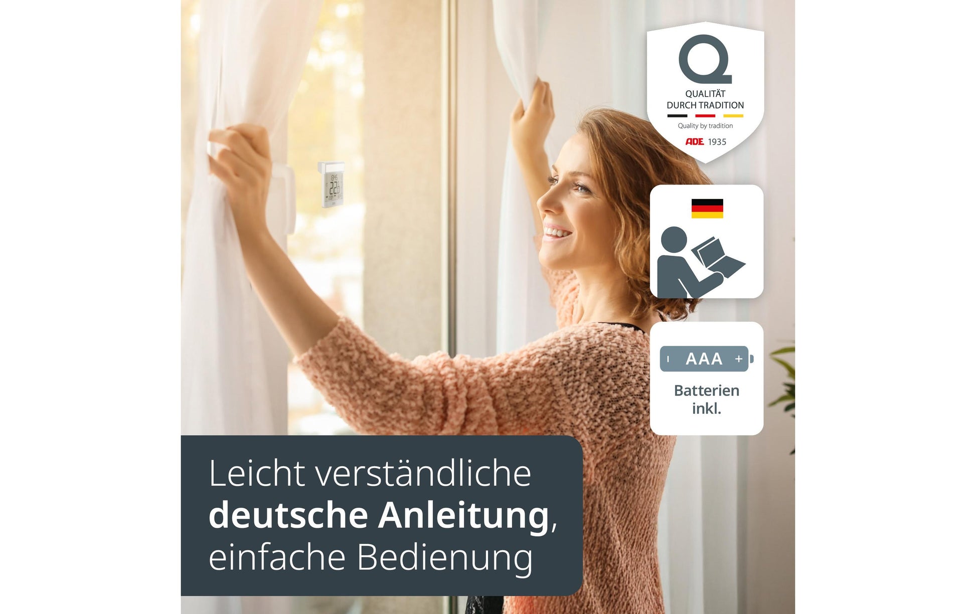 ADE Pantone 877C – Digitalthermometer – Silber