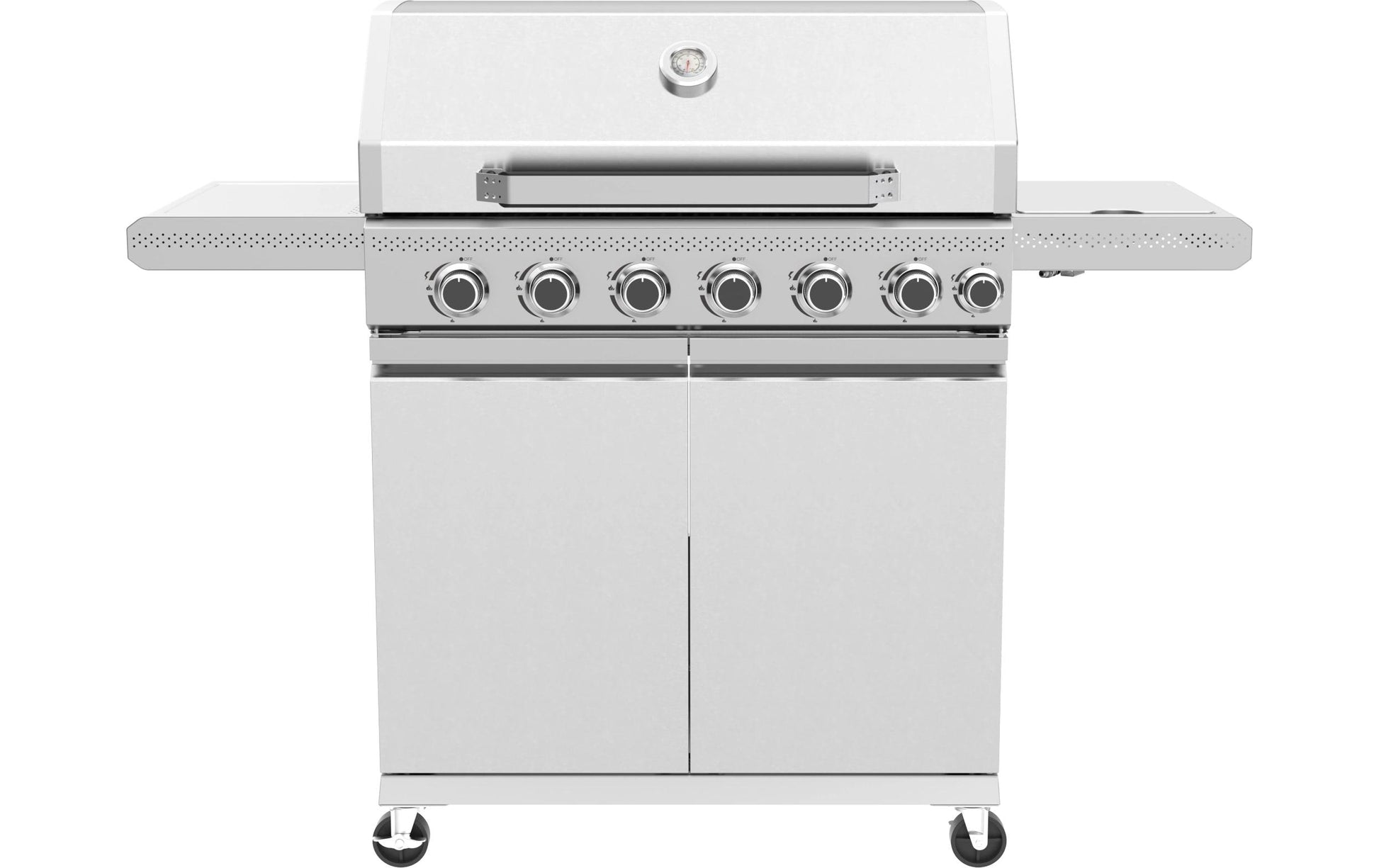 Ohmex Gasgrill 6B+1S – 3024 cm² Grillfläche, 7 Brenner, 20,5 kW – Silber/Edelstahl