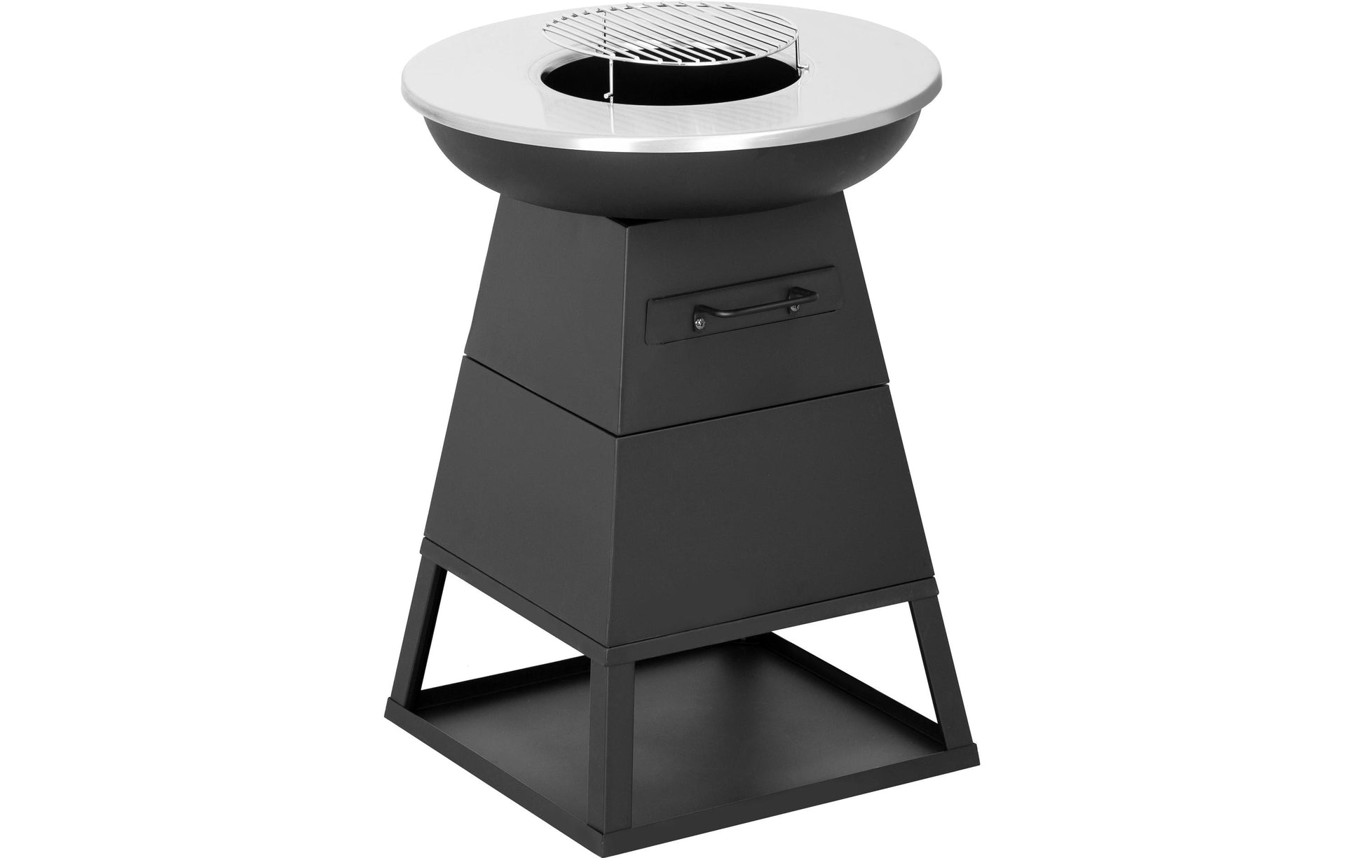 Ohmex Holzkohlegrill GRILLPLANCHA – Ø 58 cm, Feuerschale – schwarz