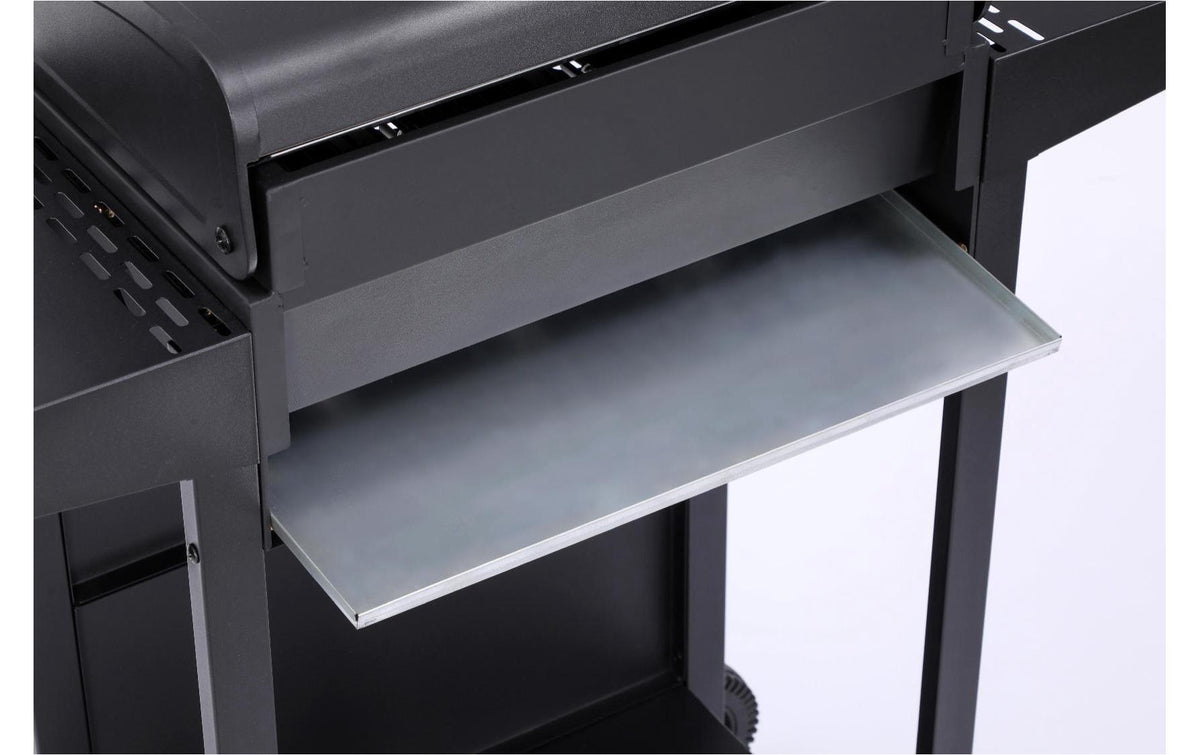 Ohmex Gasgrill mit 3 Seitentischen – 3 Brenner, 1727 cm², 7,5 kW – Schwarz/Edelstahl