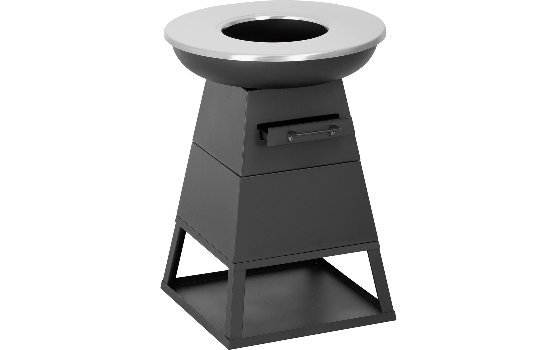 Ohmex Holzkohlegrill GRILLPLANCHA – Ø 58 cm, Feuerschale – schwarz