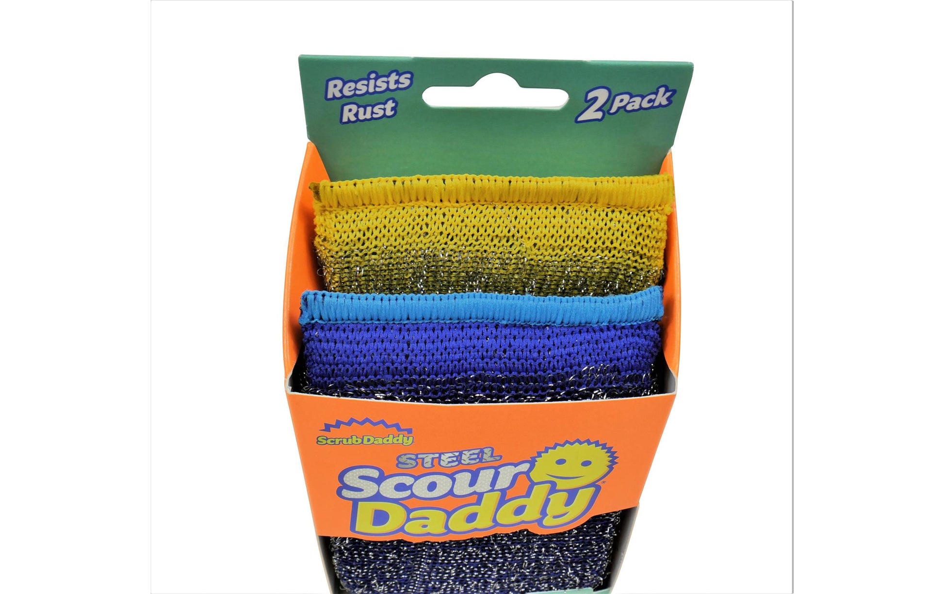 Scrub Daddy Metall-Topfreiniger – Edelstahl, für Metall, 7,8 × 4,6 × 15,6 cm, mehrfarbig, 2 Stk.