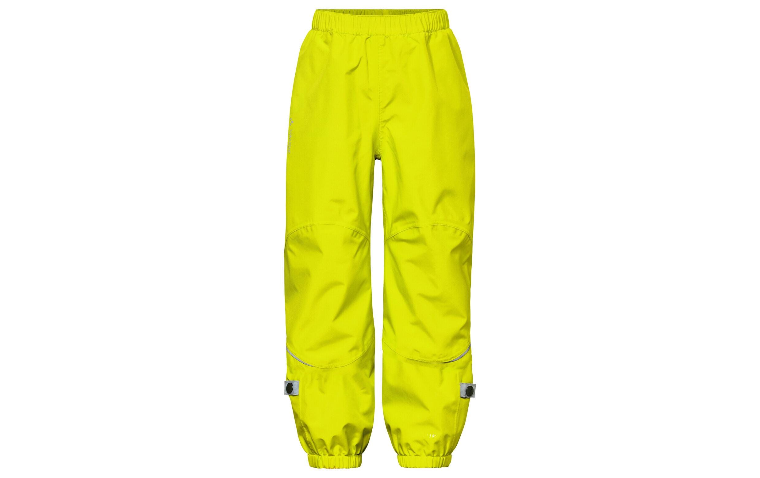 VAUDE Velohose – 122–128 – Hellgrün, Polyester (recycelt), Polyurethan-Membran