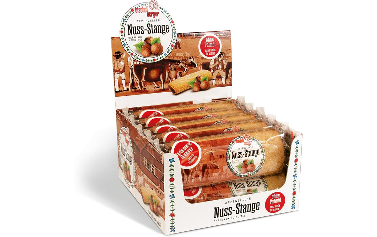 Bischofberger Nuss-Stange Guetzli – Haselnuss – 12 × 65 g