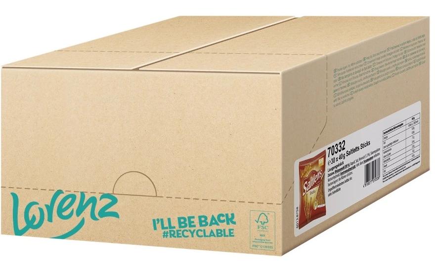 Lorenz Saltletts Sticks – glutenfrei, vegan – 30 × 40 g