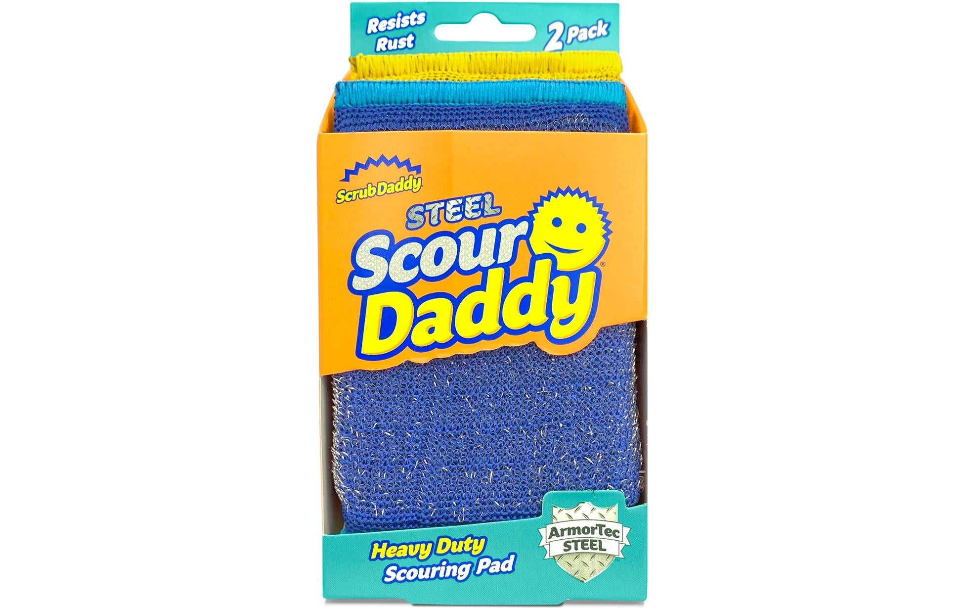 Scrub Daddy Metall-Topfreiniger – Edelstahl, für Metall, 7,8 × 4,6 × 15,6 cm, mehrfarbig, 2 Stk.